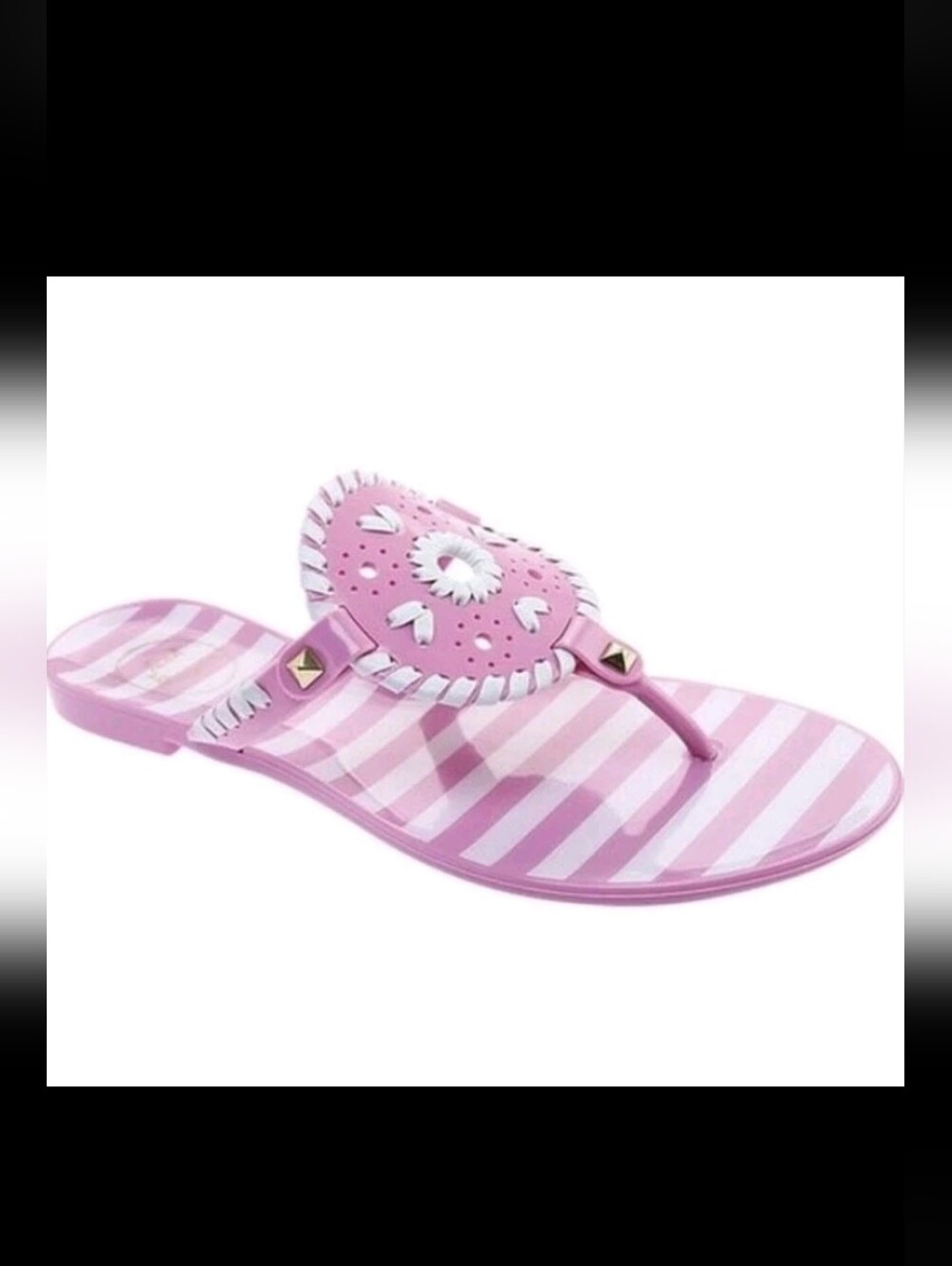 Jack Rogers Stripped Georgica Jelly Sandals Size 7